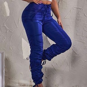 SHEIN Drawstring Front Skinny Pants
